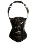 Wet Look Underbust Metal Boned Corset