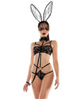 Bunny Lace Playsuit With Collared Leash