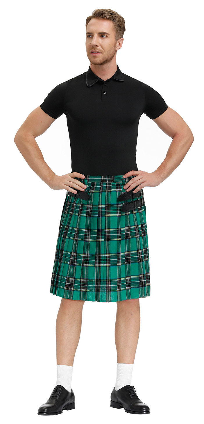 Men's Tartan Kilt Green