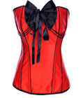 Bow Top Fashion Red Corset