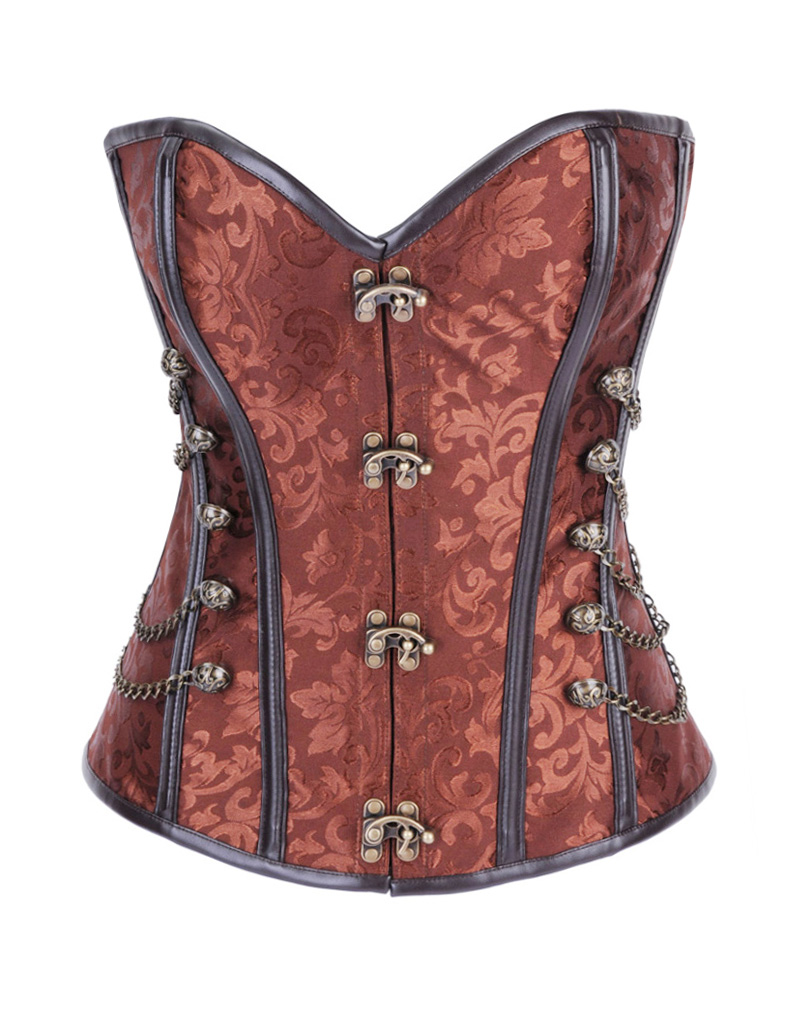 Exclusive Metal Boned Corset Brown