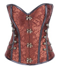 Exclusive Metal Boned Corset Brown