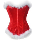 Steel Boned Velvet Santa Corset