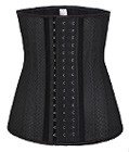 25 Spiral Steel Boned Breathable Latex Waist Trainer Black