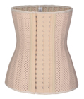 25 Spiral Steel Boned Breathable Latex Waist Trainer Nude