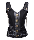 Punk Rock Faux Leather Corset