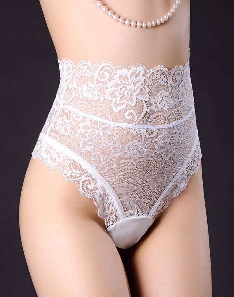 Lace High Waist Panty White Wholesale Lingerie Sexy Lingerie China Lingerie Supplier