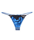 Lace Trimmed G-String Blue