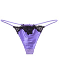 Lace Trimmed G-String Purple