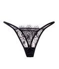 Eyelash Lace G-string Black