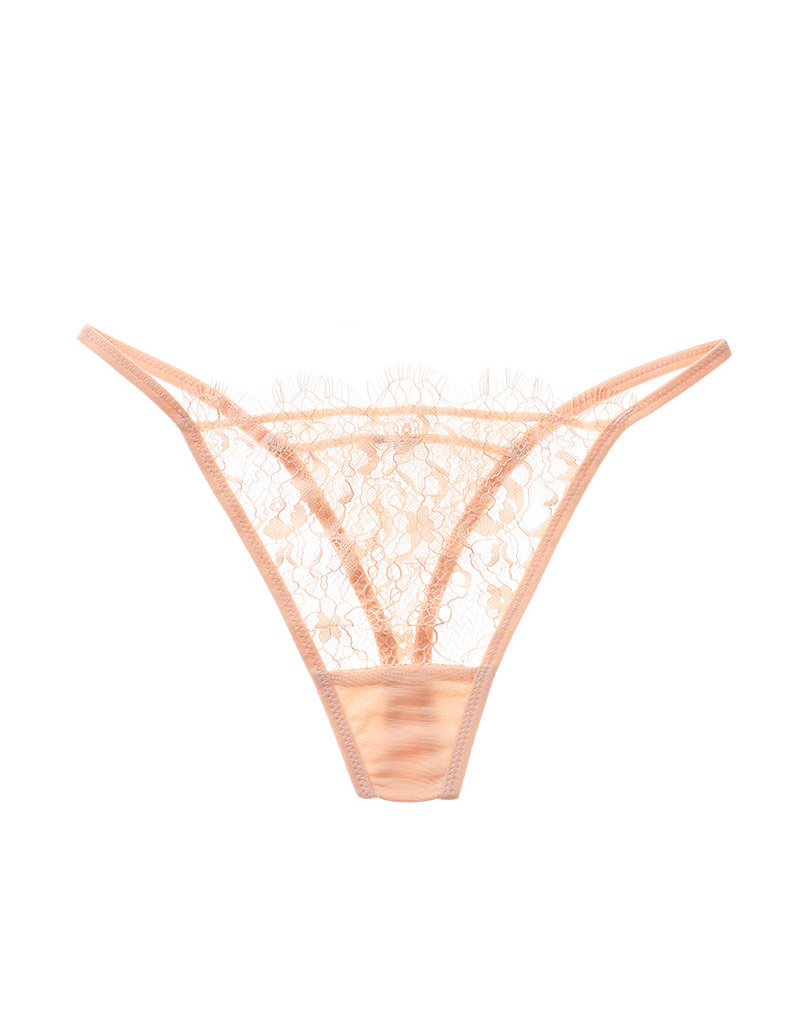 Eyelash Lace G-string Nude