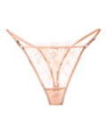 Adjustable Eyelash Lace G-string Nude