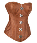 Steel Boned Luxury Suede Leather Corset