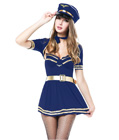 Push Up High Captain Costume Blue Plus Size