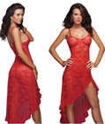 Plus Size Lace Gown Red