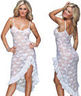 Plus Size Lace Gown White