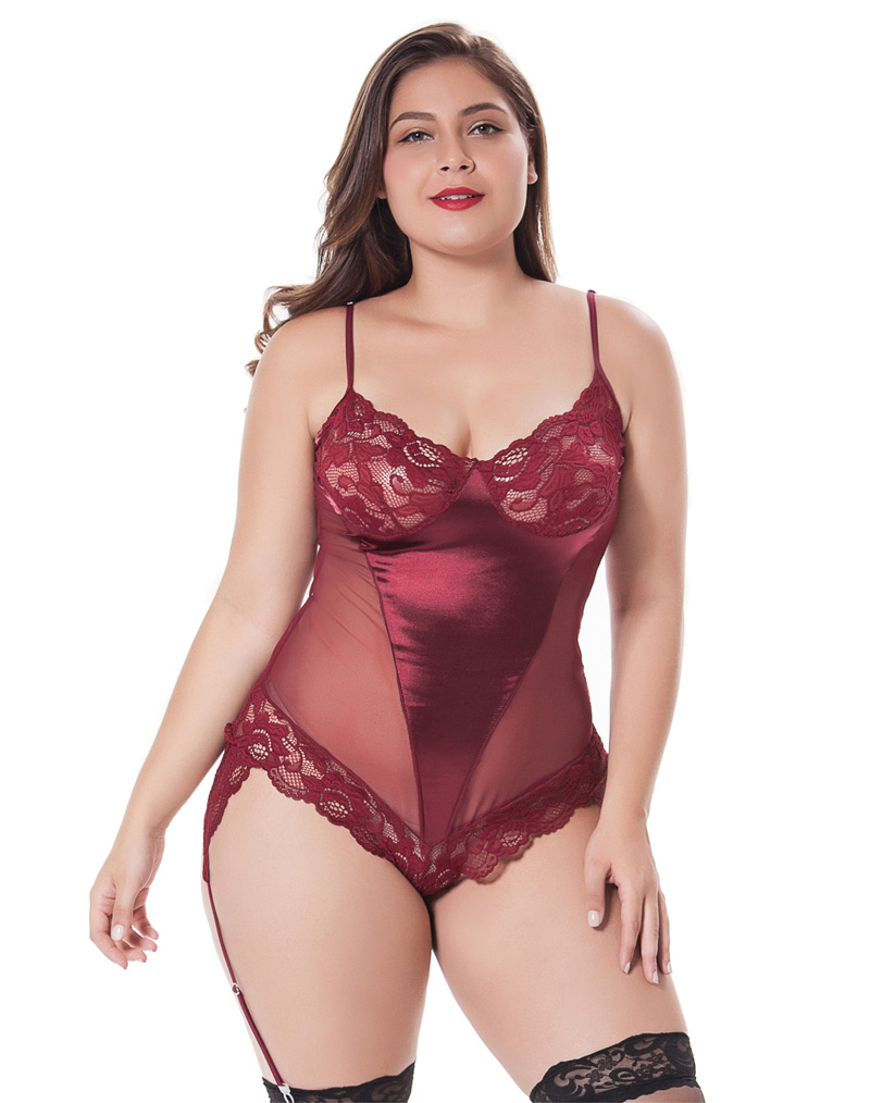 Plu Size Sexy Teddy Red