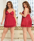 Camisola Longa Plus Size Nightdress Red