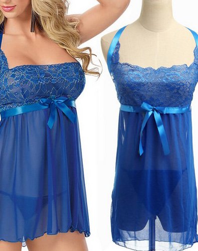 Blue Bridal Nightwear Plus Size Babydoll