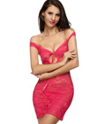 Enticement Floral Lace Chemise Pink