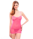 Strappy Back Mesh Babydoll Pink