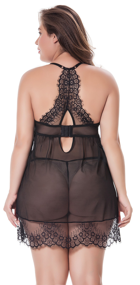 Plus Size Babydoll Black