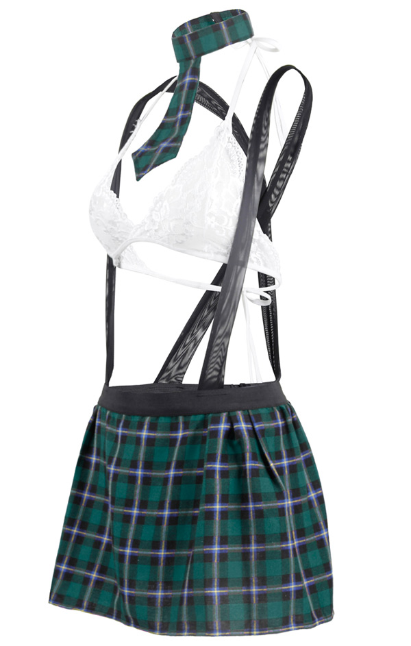 Suspended School Girl Costume Green