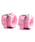 Fuzzy Wrist Cuffs Pink