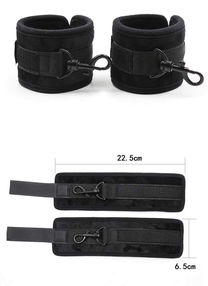 Velvet Eye Blindfold & Wrist Cuffs Set