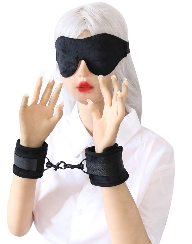 Velvet Eye Blindfold & Wrist Cuffs Set