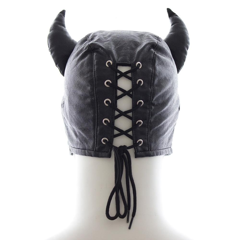 Bull Demon Hood Mask Black