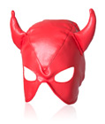 Bull Demon Hood Mask Red