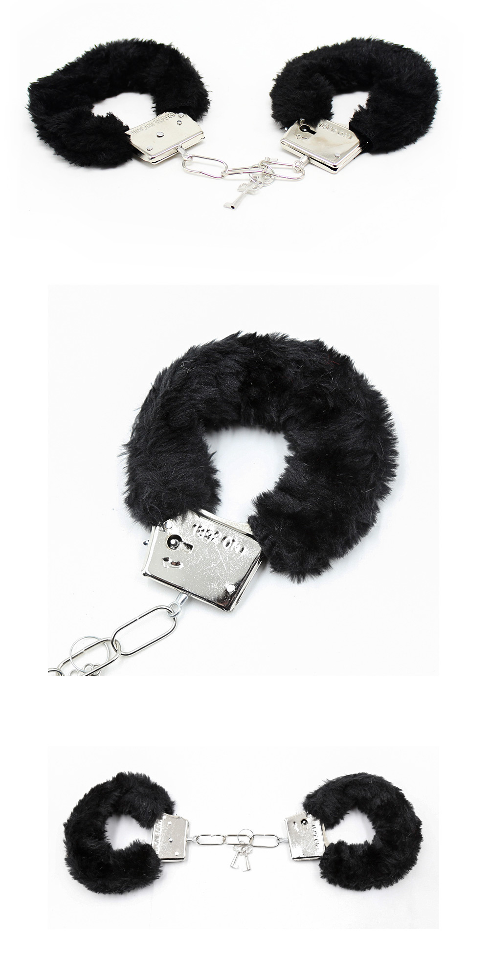 Furry Fuzzy Handcuffs Black