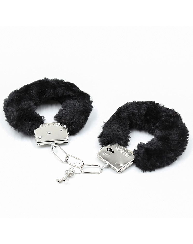 Furry Fuzzy Handcuffs Black