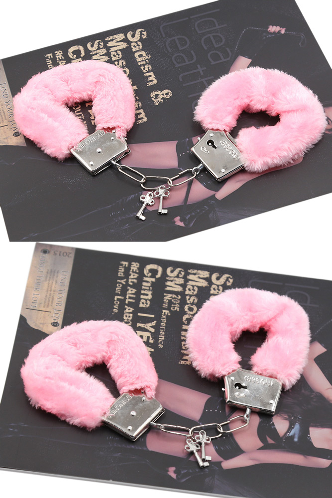 Furry Fuzzy Handcuffs Pink