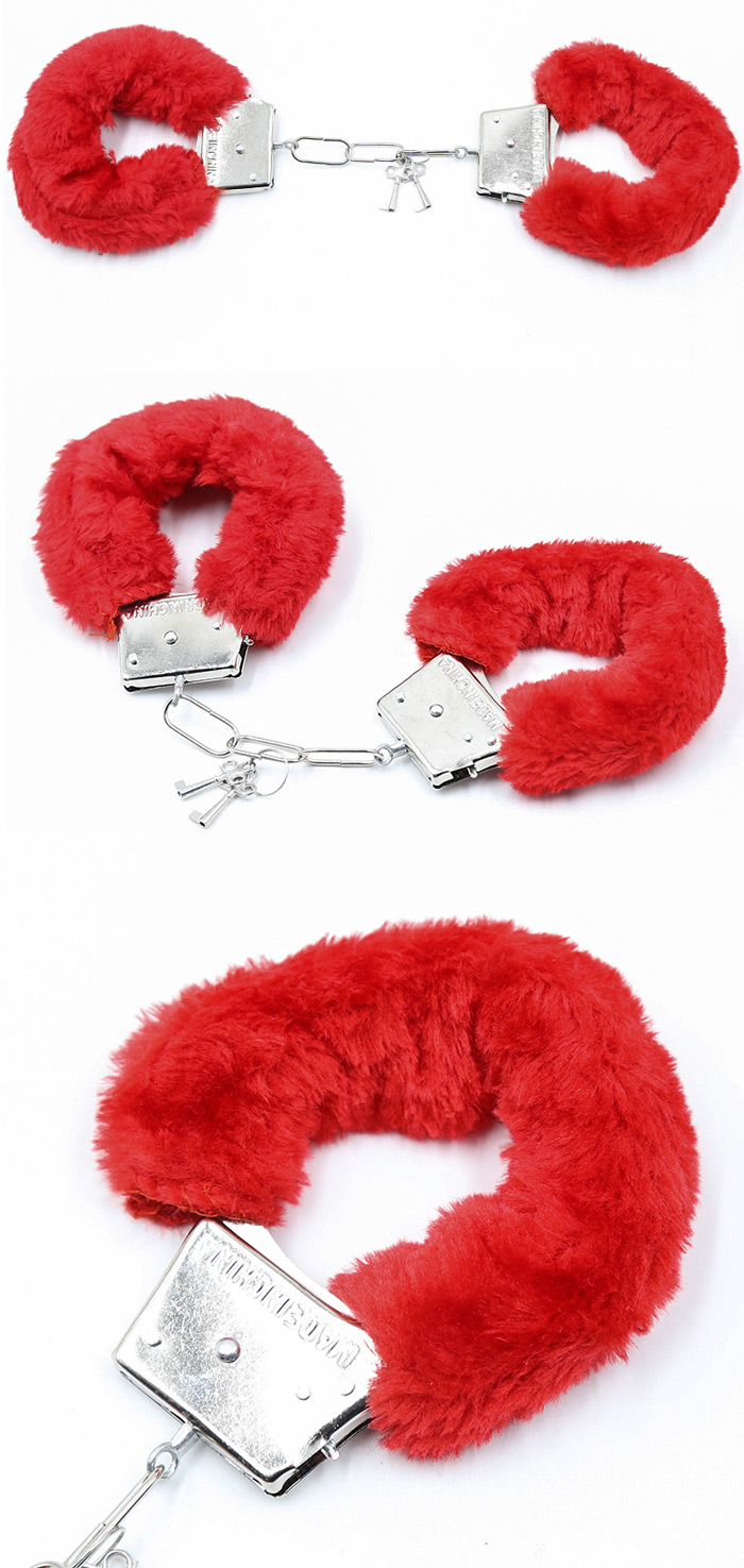 Furry Fuzzy Handcuffs Red
