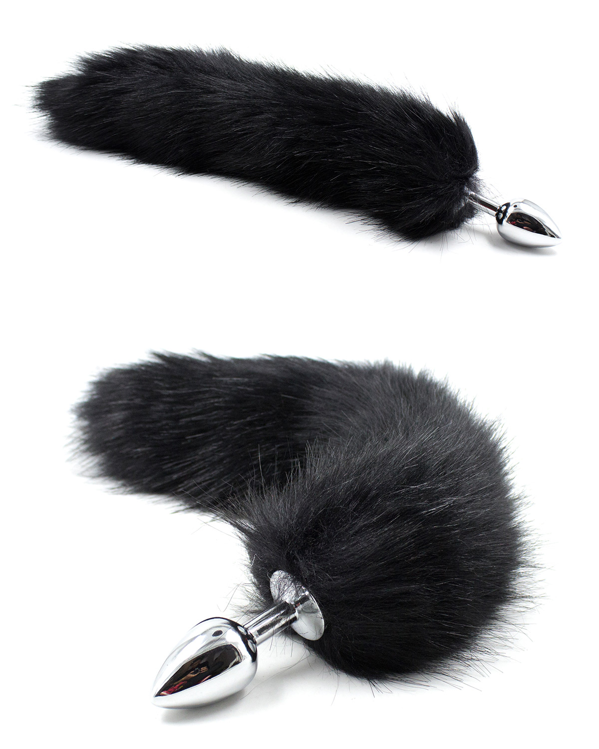 Faux Fox Tail Anal Plug Black