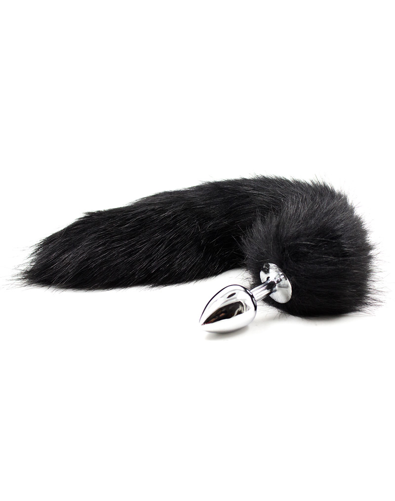 Faux Fox Tail Anal Plug Black