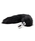 Faux Fox Tail Anal Plug Black