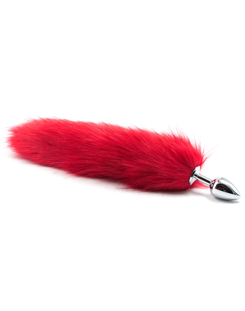 Faux Fox Tail Anal Plug Red