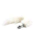 Faux Fox Tail Anal Plug White