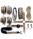 8 Piece Leopard Print Bondage Set