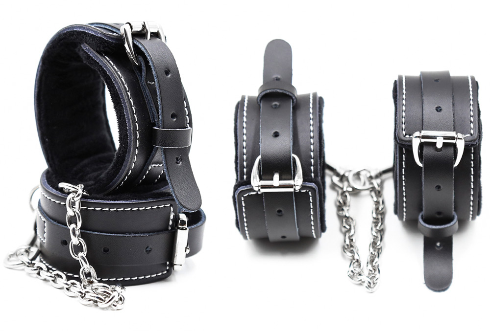 5 Piece Cow Leather Bondage Set