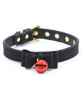 Black Bow Collar with Red Bell