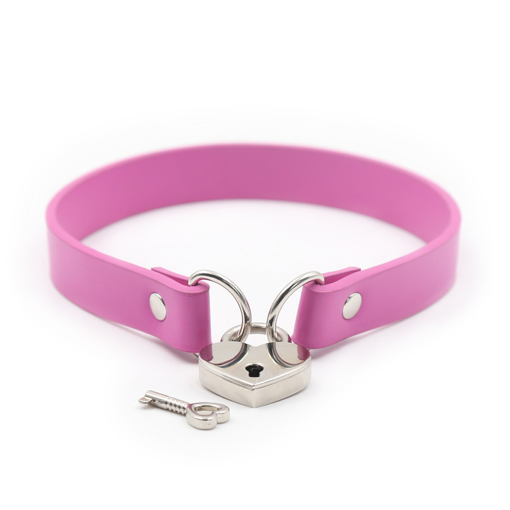 Choker Collar with Heart Lock