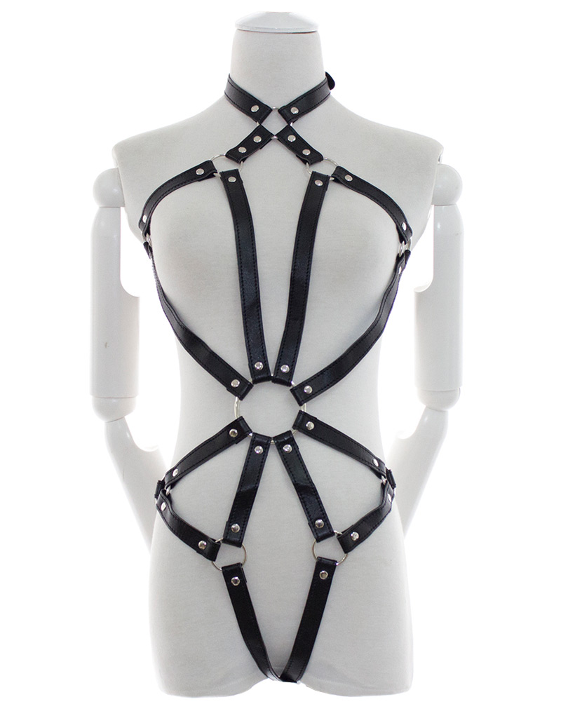 Adjustable PU Leather Harness Teddy