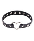 Punk PU Collar with Heart Link