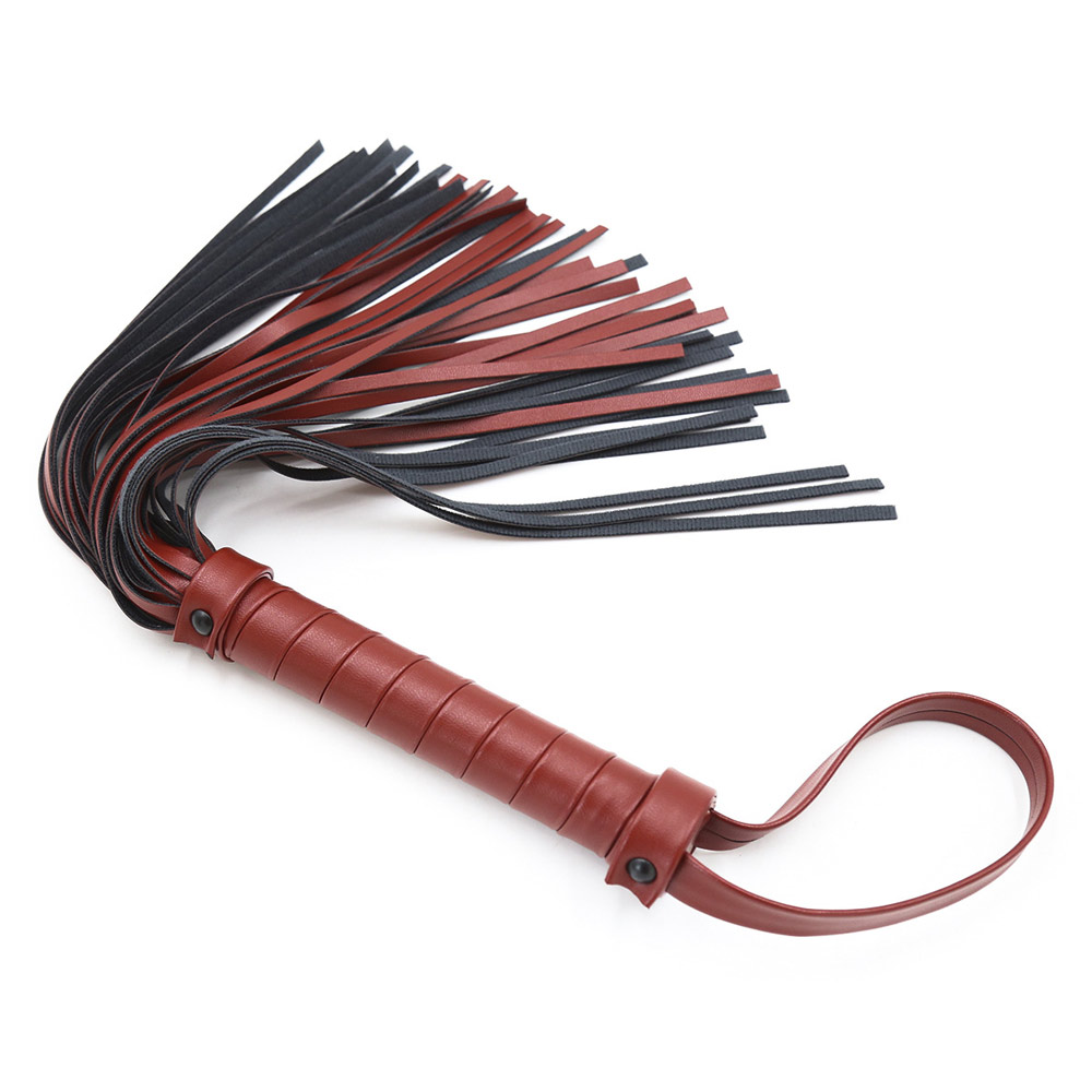 Burgundy PU Leather Whip