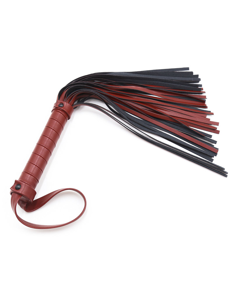 Burgundy PU Leather Whip