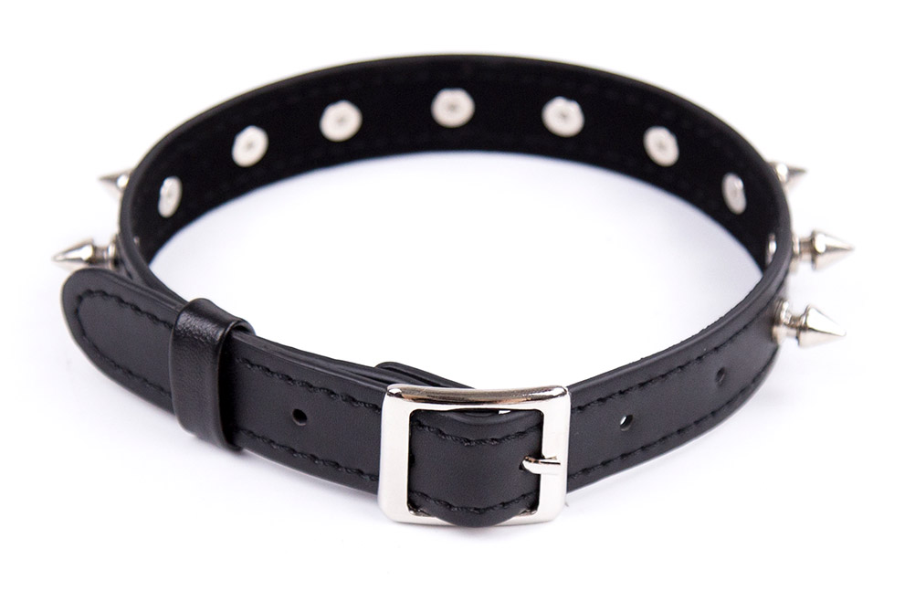 PU Leather Collar with Spikes